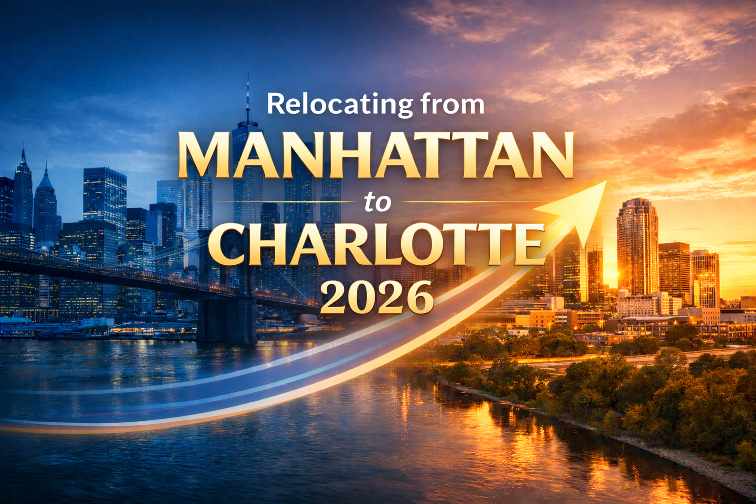 Manhattan to Charlotte NC executive relocation guide showing New York City skyline