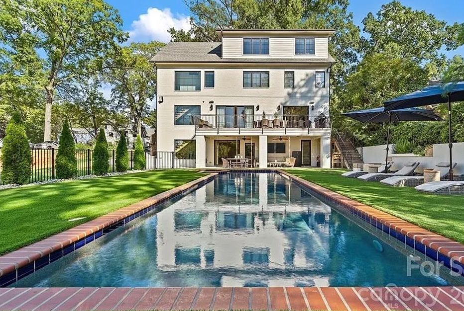 Historic home in Myers Park Charlotte with tree-lined streets