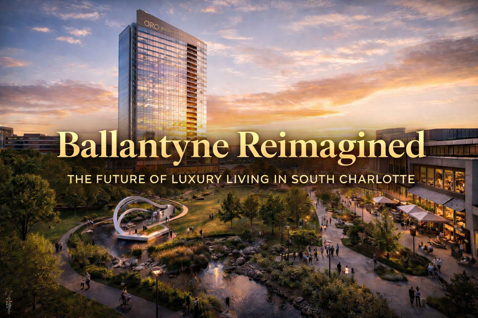 Architectural rendering of Ballantyne Reimagined in South Charlotte featuring the Bowl.