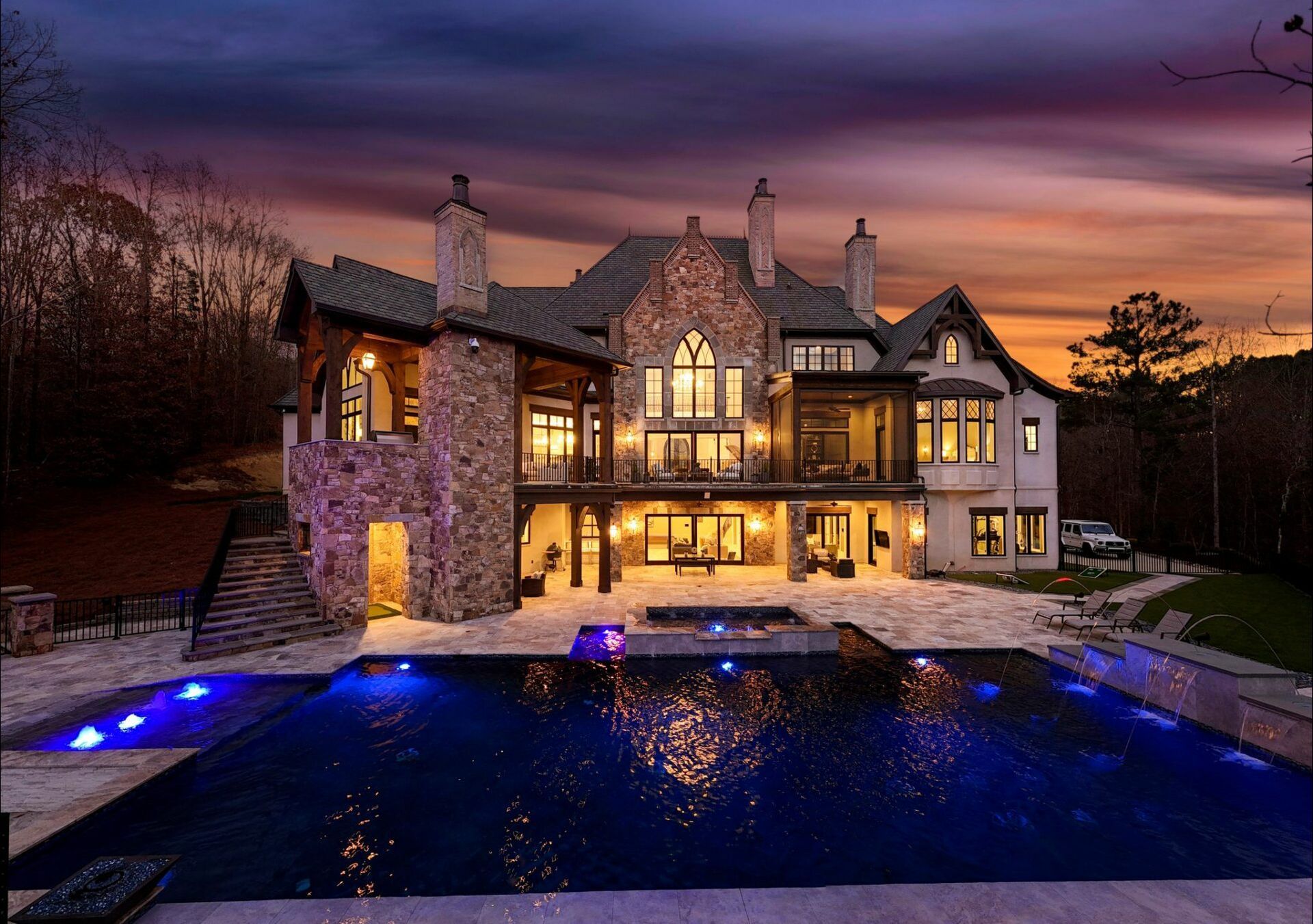 Professionally staged luxury home interior in Charlotte with elegant furniture and decor