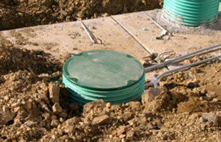 Newly installed septic tank system
