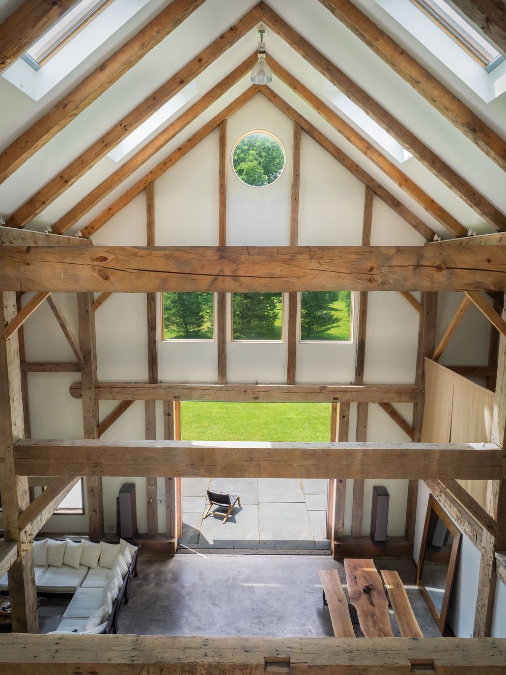 The inside of an old wooden barn with hay on the floor. Reclaimed Frames for Sale