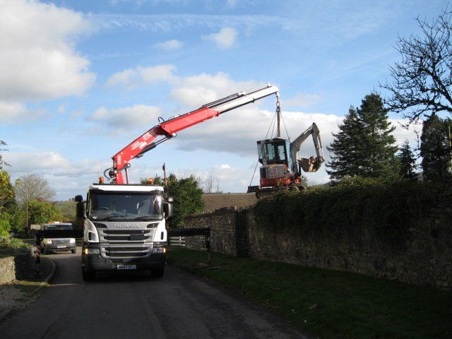 heavy vehicle carrying the truck