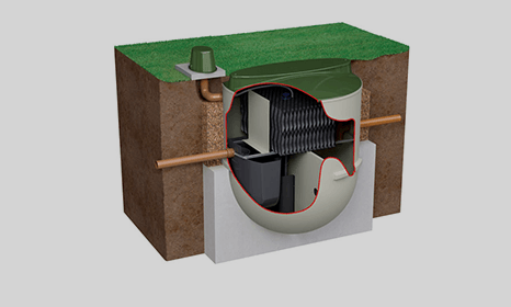 sewage treatment plant installation