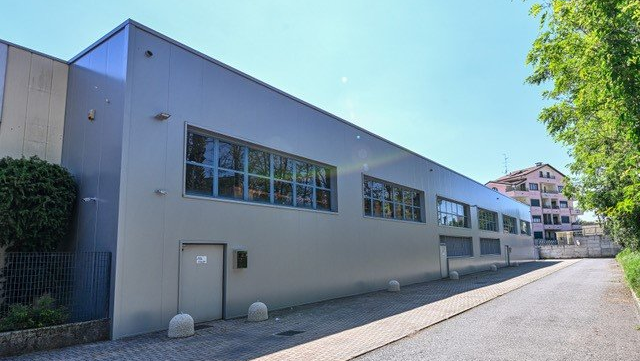 Industrial façade renovation with panels