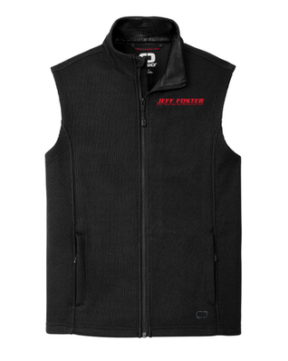 A black vest with the word jet fisher on it