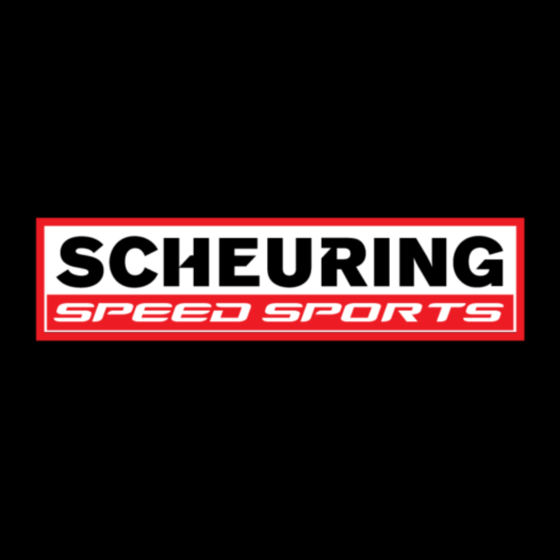Scheuring speed sports logo on a black background