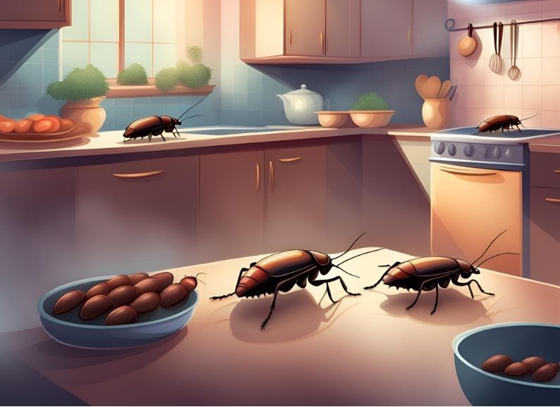 Une infestation de blattes dans la cuisine d’un appartement en location