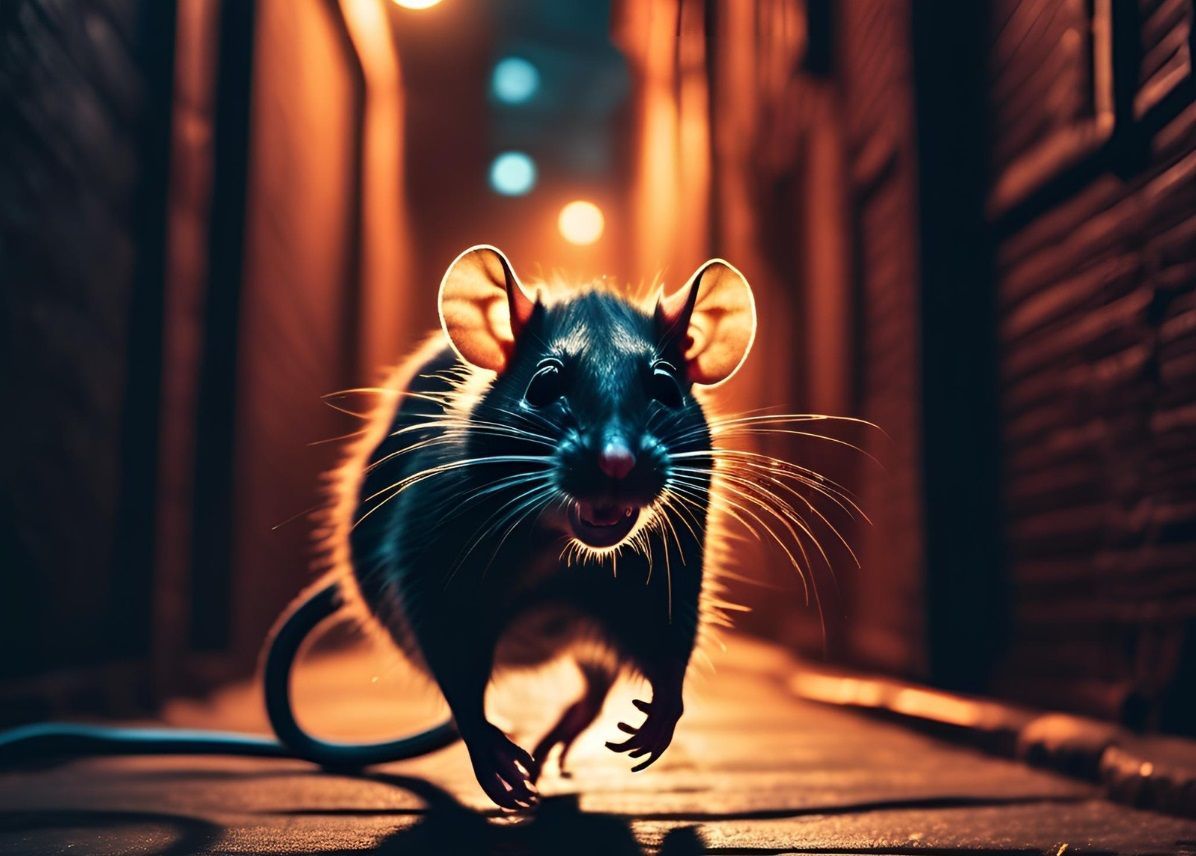 Rat dans les rues de Rennes, semant la panique chez les habitants