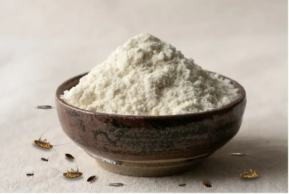 Insectes morts grâce à la terre de diatomée : punaises de lit, fourmis, poissons d'argent, blattes