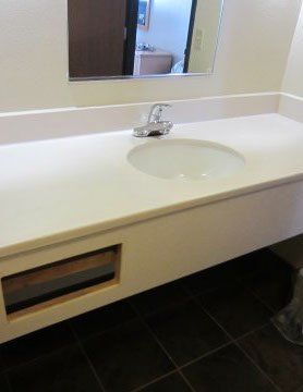 Before Stone Refinished Vanity — N. Charleston, SC — Surface Specialists