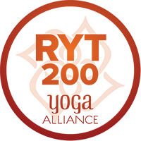 Offizielles RYT 200®-Logo der Yoga Alliance – internationale Zertifizierung für 200 Stunden Yogalehrerausbildung.