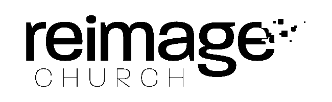 A black and white logo for reimage church