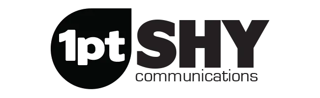 Logo for 1pt SHY communications. The