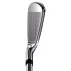 A close-up of a silver golf club, angled slightly towards the viewer. The club has the PXG logo and other markings.