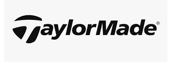 TaylorMade logo: Black geometric shape with
