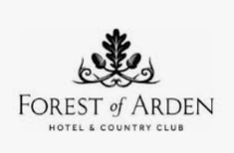 Logo for Forest of Arden Hotel & Country Club. It features an oak leaf and acorn design above the name.