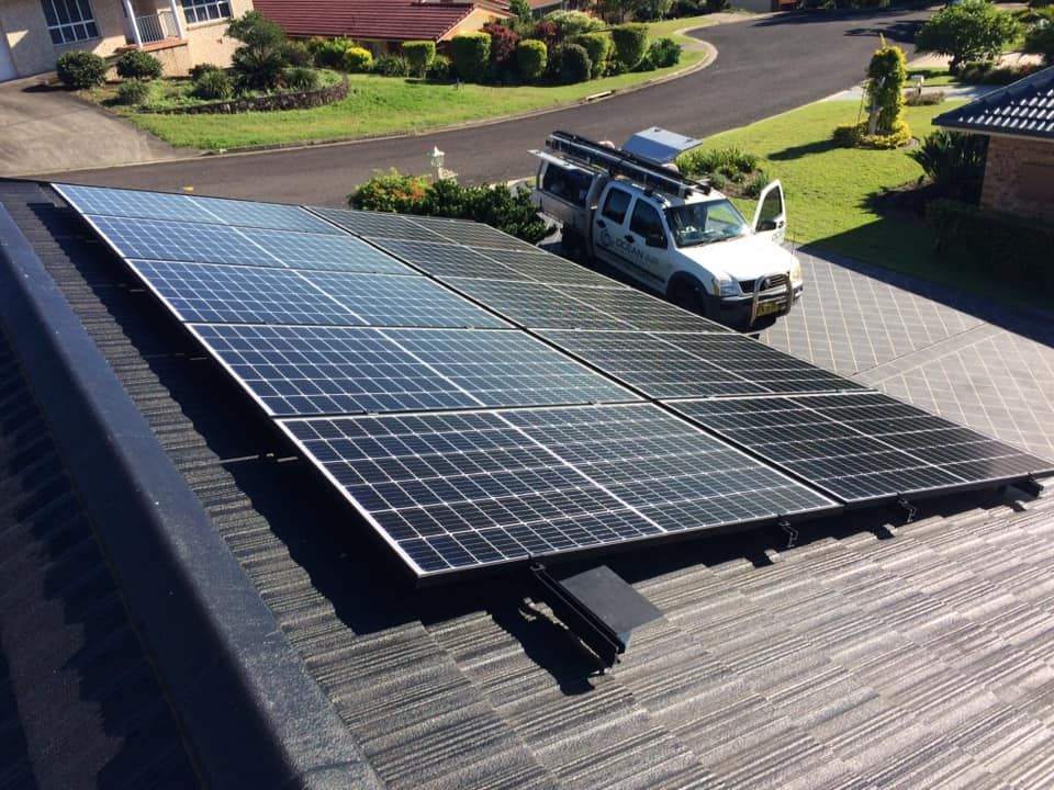 Large Solar Panel Installed on a Roof — Ocean Air Electrical in Skennars Head, NSW