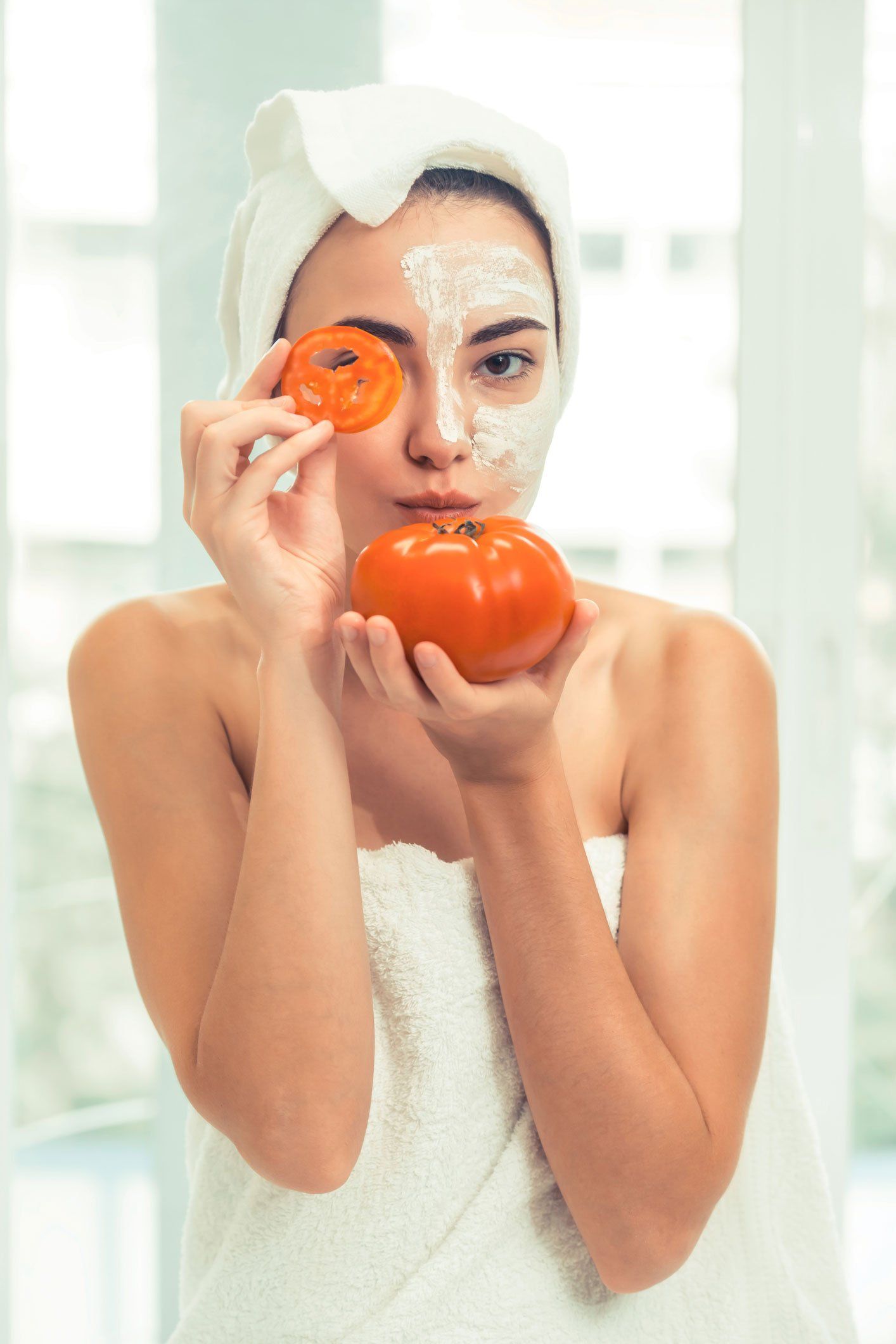 Spa Salon — Woman Holding Tomato in Greenville, SC