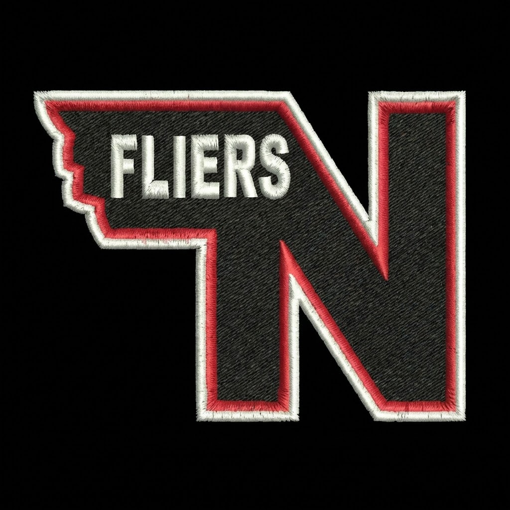 Logo for New Jersey AYF Jersey Shore in red and blue.