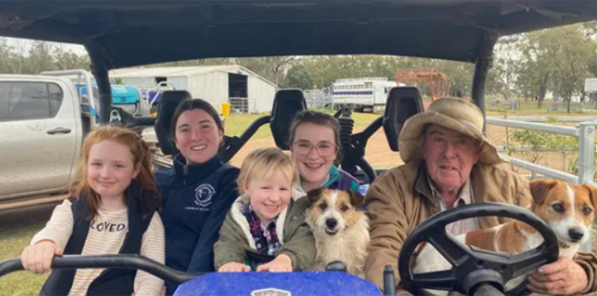 Don with the Kids and Dogs