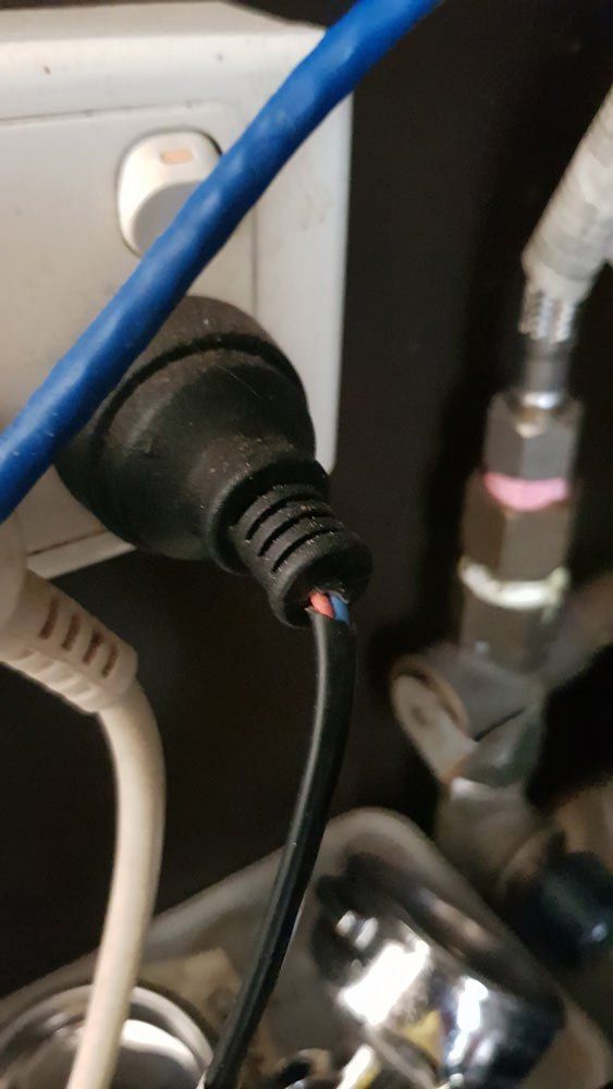 Damaged Black Power Plug — Coastal Test & Tag in Bonville, NSW