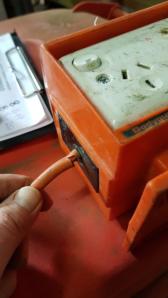 Power Socket Extension With Broken Wire — Coastal Test & Tag in Bonville, NSW