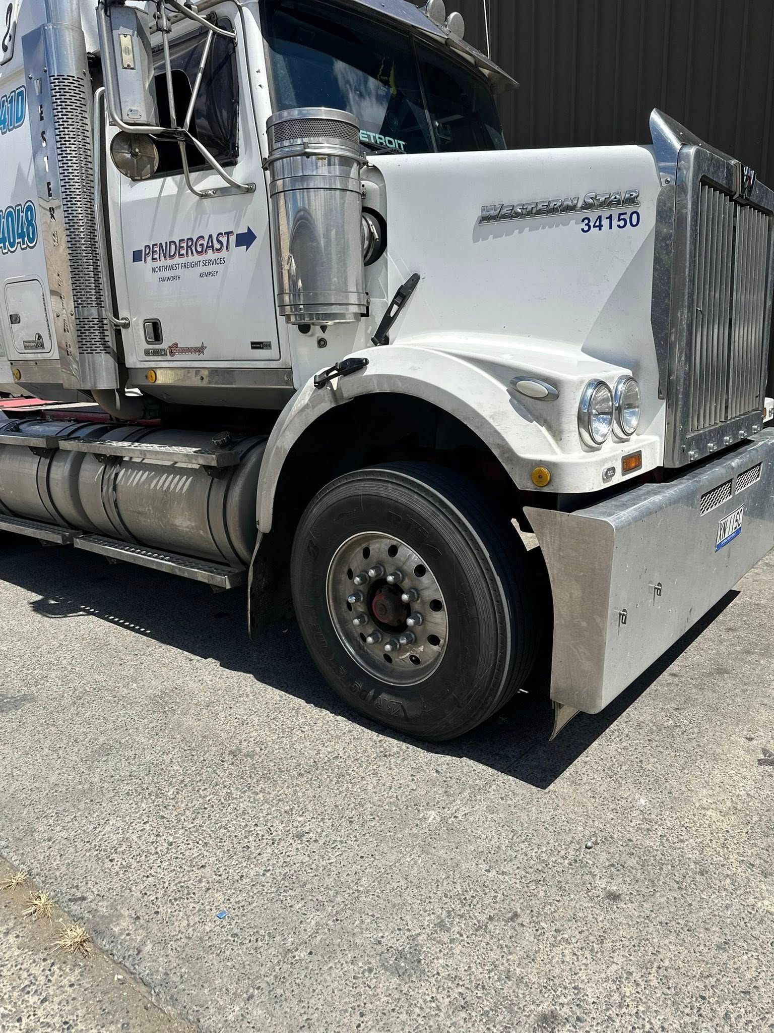 A White Western Star Semi-truck Cab With a Large Chrome Bumper — Mid North Coast Heavy Vehicle Repairs In Port Macquarie, NSW
