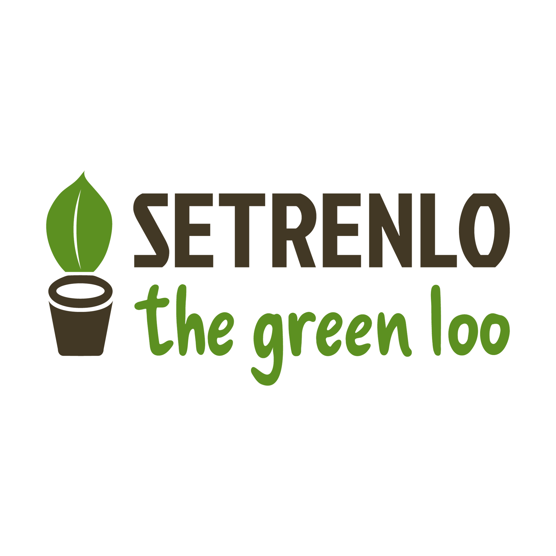 Ein Logo für eine Firma namens Setrenlo, das grüne Klo