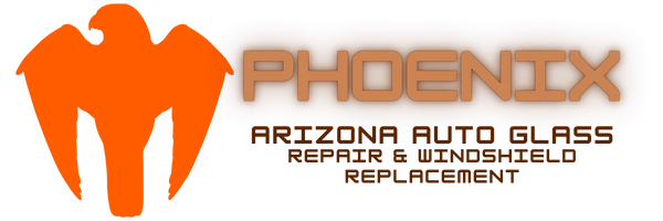 Phoenix arizona auto glass logo on a white background