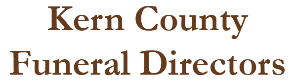 Kern County Funeral Directors text in dark brown.
