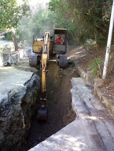 escavazione in parco pubblico