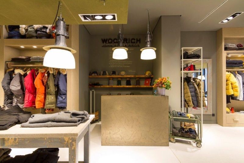 Illuminazione negozio Woolrich