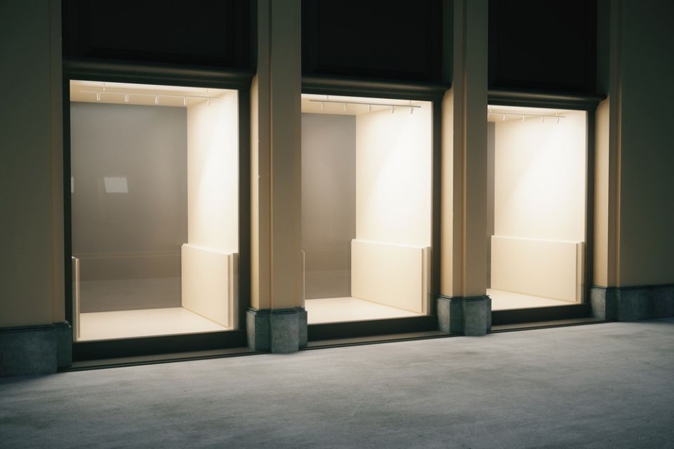 Showcases under construction