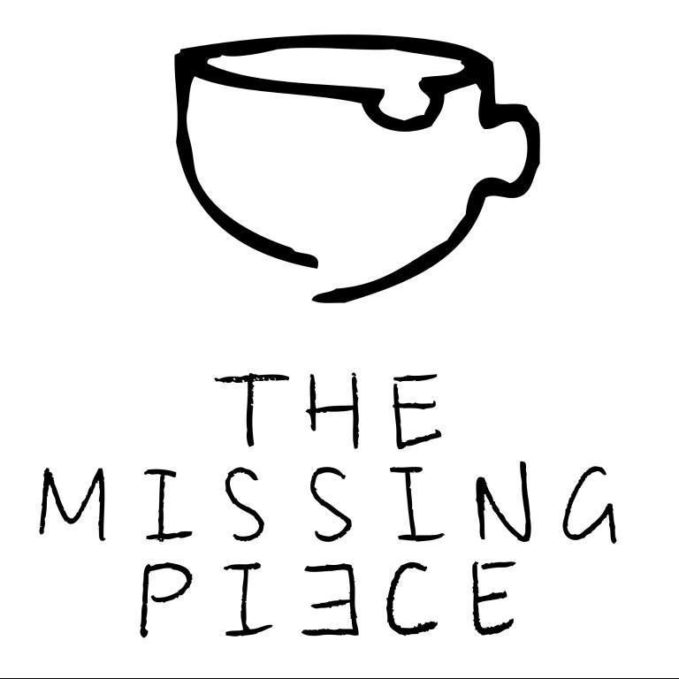 A black and white logo for the missing piece