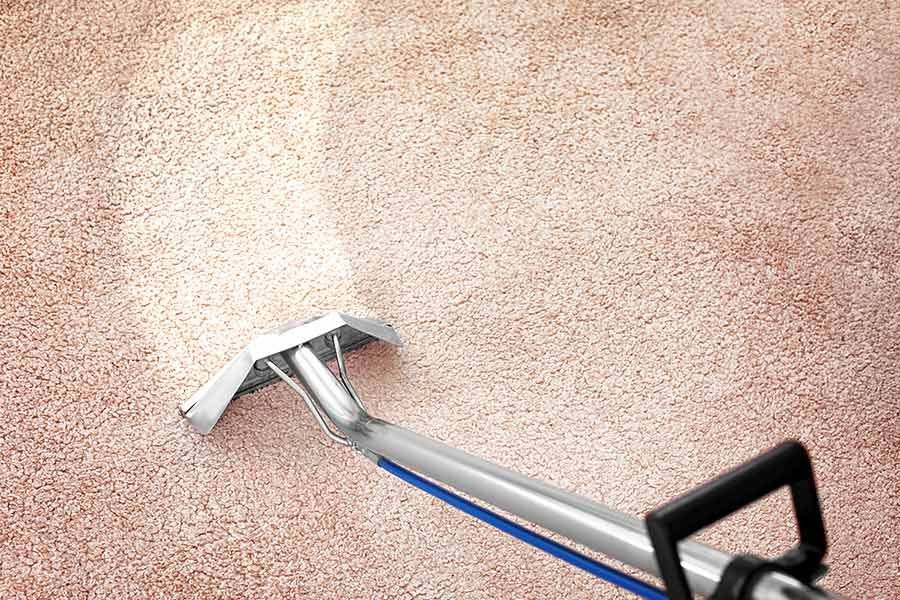 A Vacuum Cleaner is Being Used to Clean a Carpet — Coffs Carpet Cleaning in Coffs Harbour, NSW