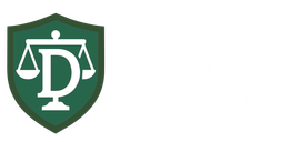 Shield logo with a white