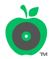 The owner school world campus logo with a green apple in the center.