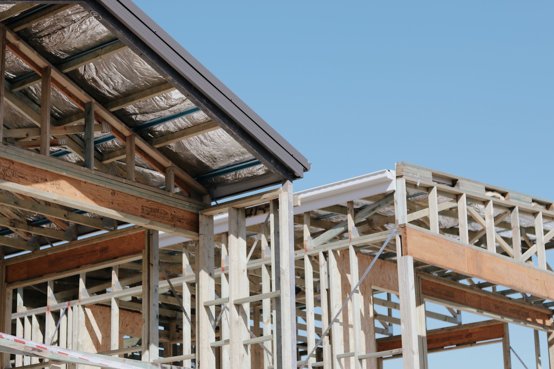 Wooden Frame of a House Under Construction — Ryan's Bricklaying In Eleebana, NSW