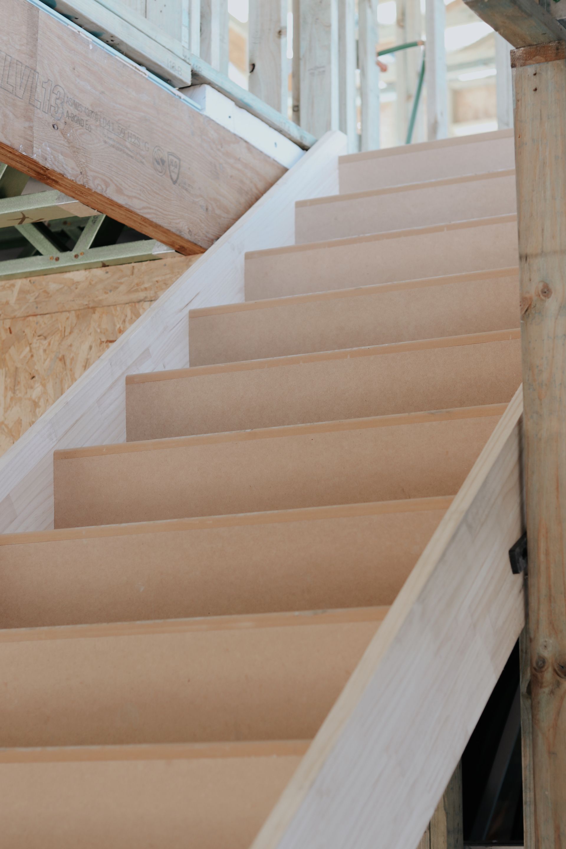 Wooden Staircase Under Construction — Ryan's Bricklaying In Eleebana, NSW