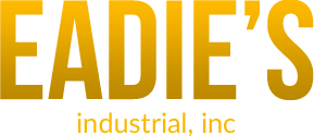 EADIE'S in gold font with 'industrial, inc' below in gray.