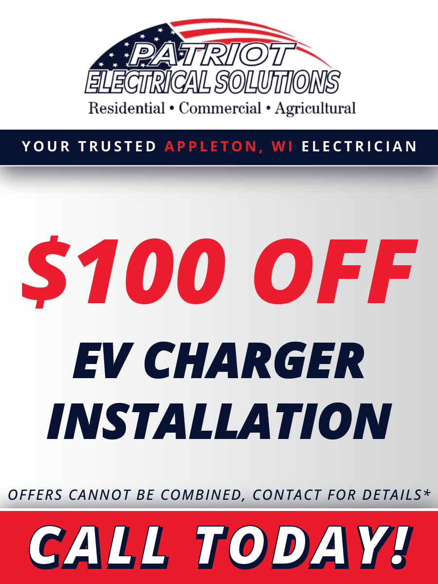 Patriot electrical solutions is offering a $100 off ev charger installation