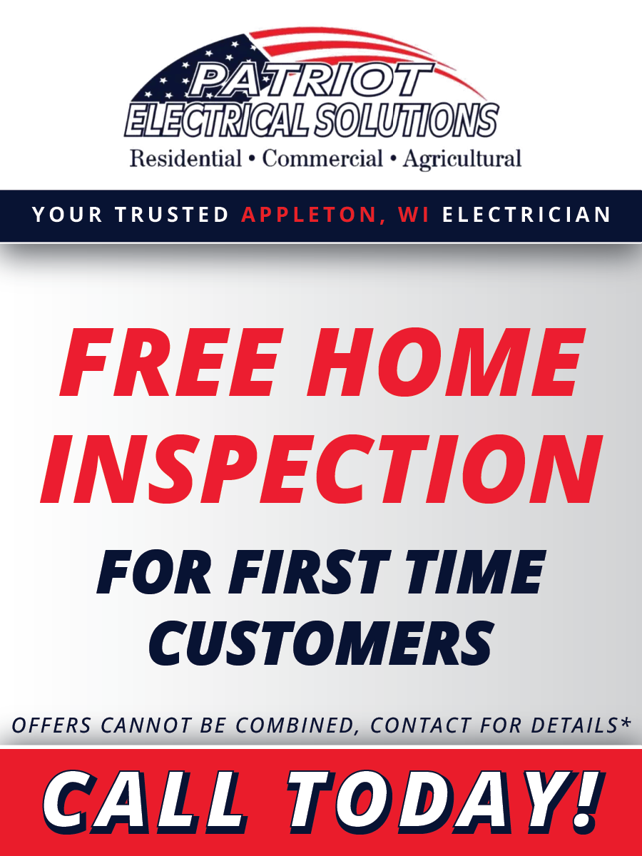Patriot electrical solutions is offering a free home inspection for first time customers