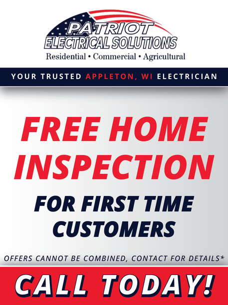 Patriot electrical solutions is offering a free home inspection for first time customers