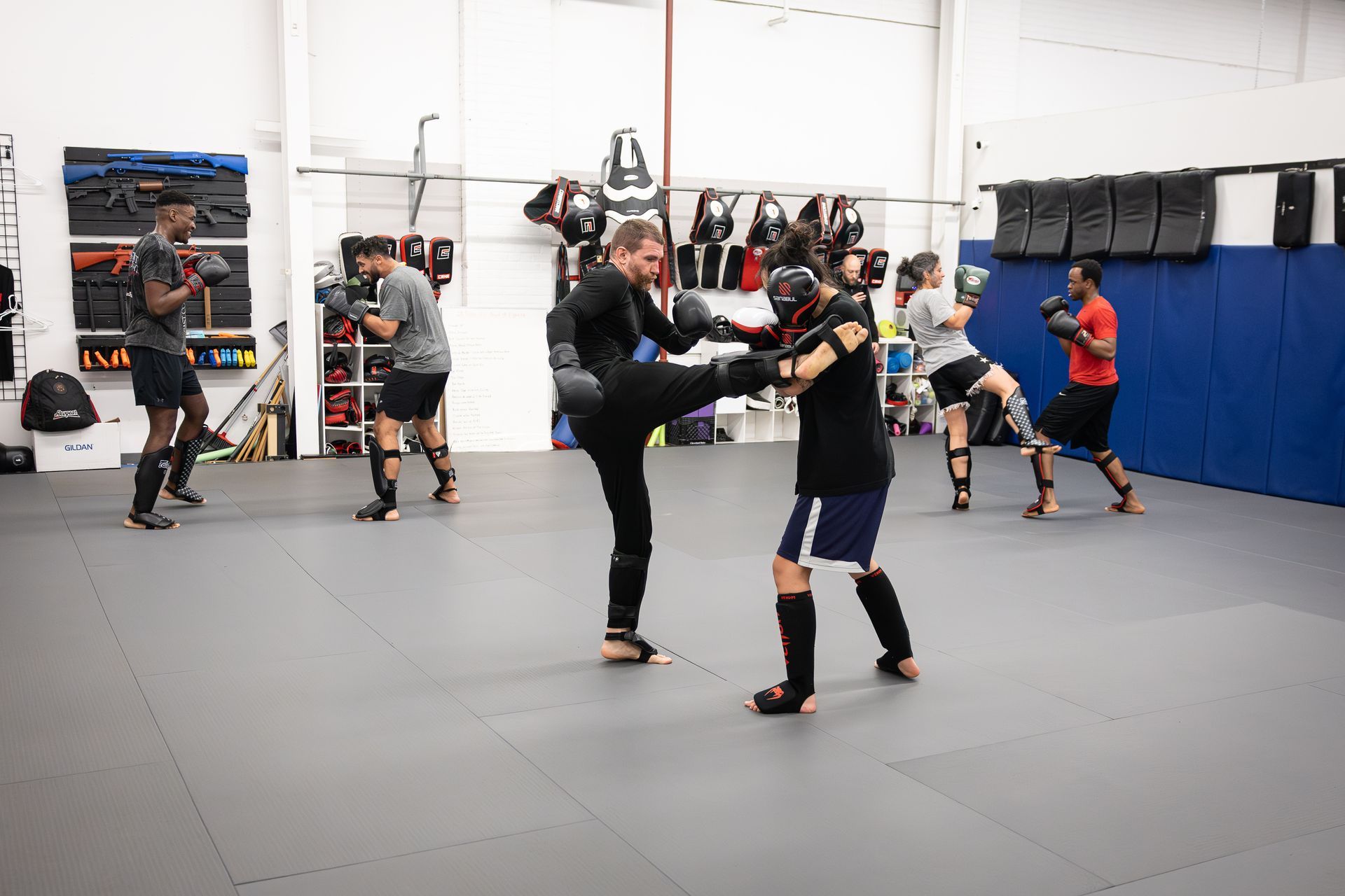 Adult students drilling Jiu-Jitsu fundamentals at Soulcraft Martial Arts in Hamden, CT.