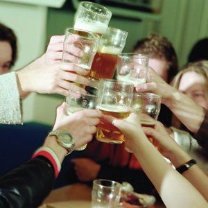 group of people enjoying their drinks