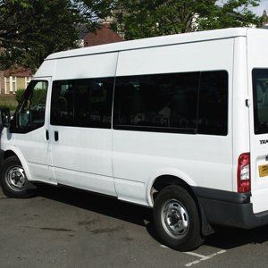 side view of the minibus