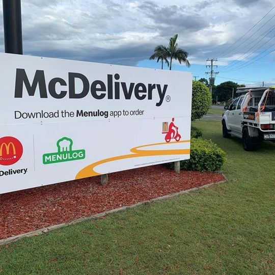 McDelivery signage