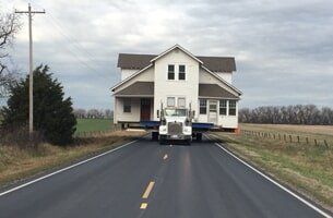 House on a Middle of the Road — House Lifting in Moundridge, KS