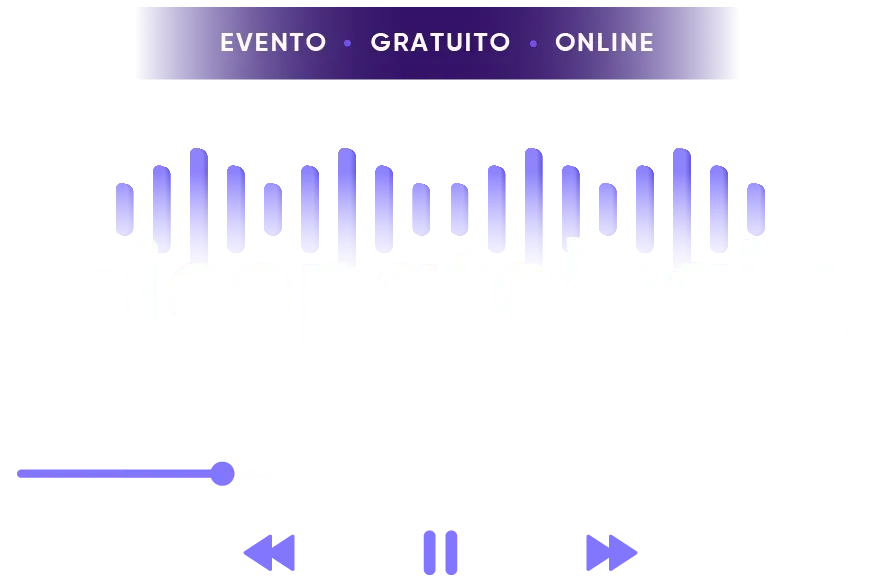 Um fundo branco com uma borda roxa e as palavras evento gratuito online